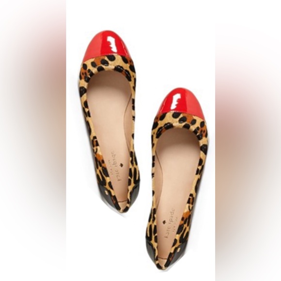 kate spade Shoes - Kate Spade Terry Calf Fur Animal Print Flats